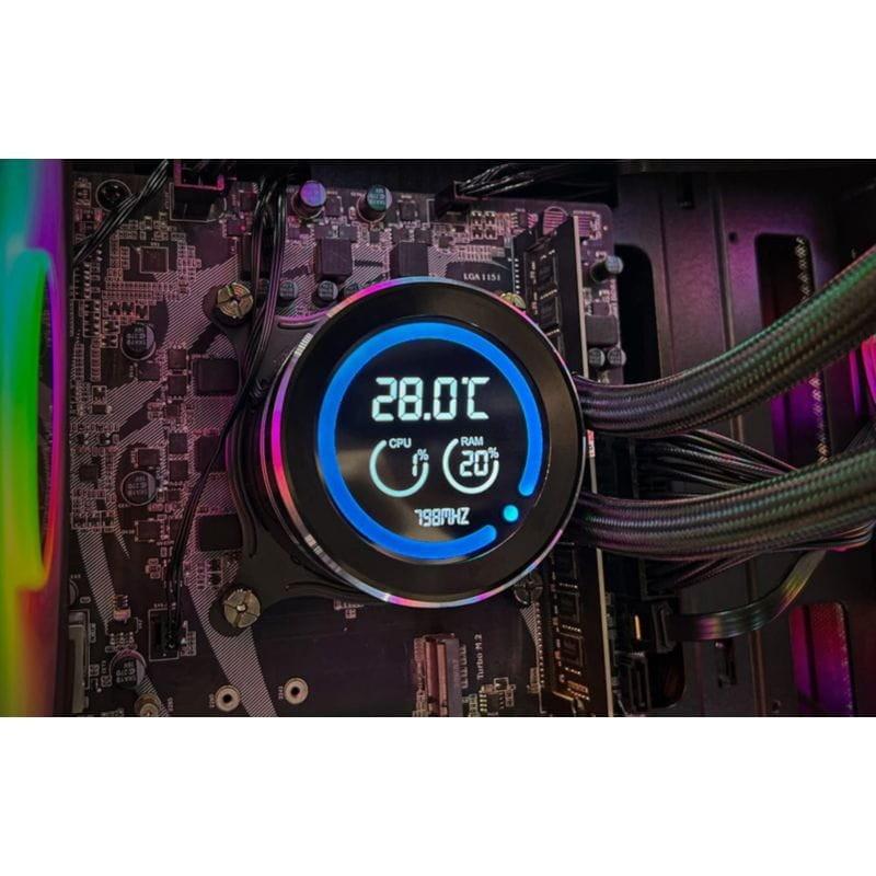 Refrigeración líquida Darkflash DN 240 Blanco compatible con ventiladores de 12 cm