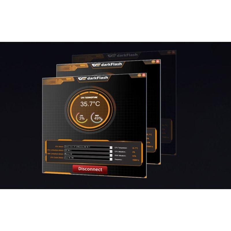 Refrigeración líquida Darkflash DN 240 Blanco con retroiluminación ARGB de 16,8 millones de colores