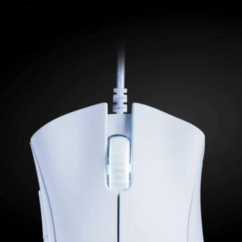 Razer DeathAdder Essential 6400 PPP Blanco - Ratón gaming detalle de la rueda
