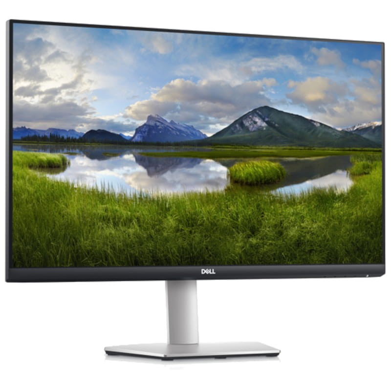 Dell S Series S2722QC 27 4K Ultra HD IPS Freesync Cinzento - Monitor PC Vista frontal lado direito