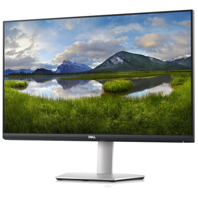Dell S Series S2722QC 27 4K Ultra HD IPS Freesync Cinzento - Monitor PC Vista frontal lado esquerdo