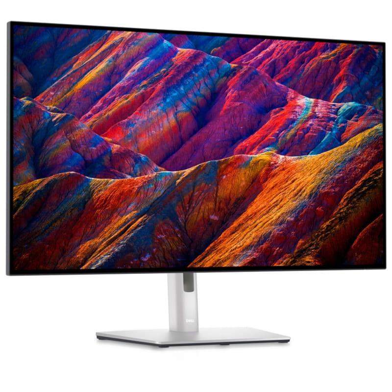 DELL UltraSharp 31.5 4K LCD IPS Argent - Moniteur PC Vue avant côté droit