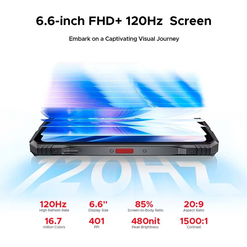 Doogee S118 Pro 8GB/512GB Prateado - ecrã FHD+ de 6.6''