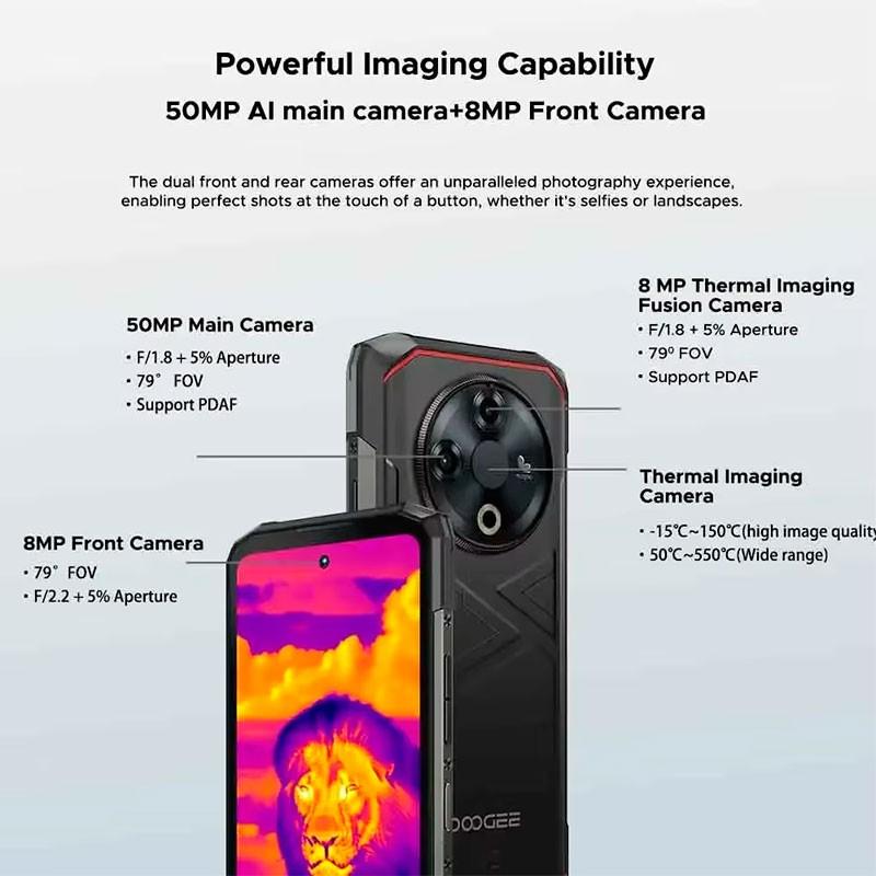 Doogee Fire 6 6GB/256GB Negro - cámaras frontal y trasera