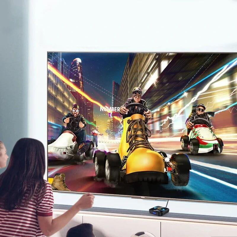 Control de DQ08 8K RK3528 4GB/32GB Wifi Dual Android 13 Negro - Android TV