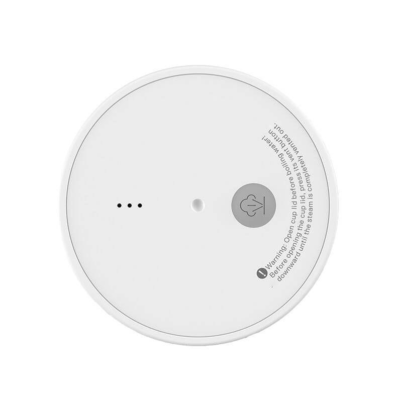 Deerma DR050 - Caneca de aquecimento fotografada a partir da tampa