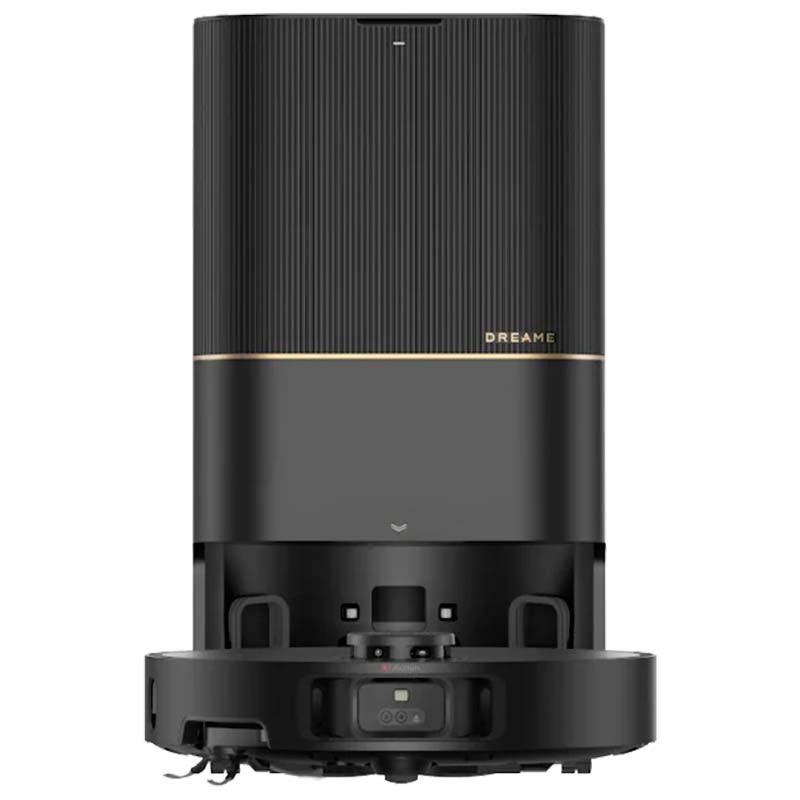 vista frontal do Aspirador Dreame X40 Ultra Preto com base de autovaziamento