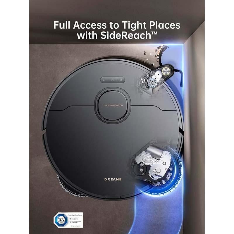 escova lateral extensível do Aspirador Dreame X40 Ultra Preto