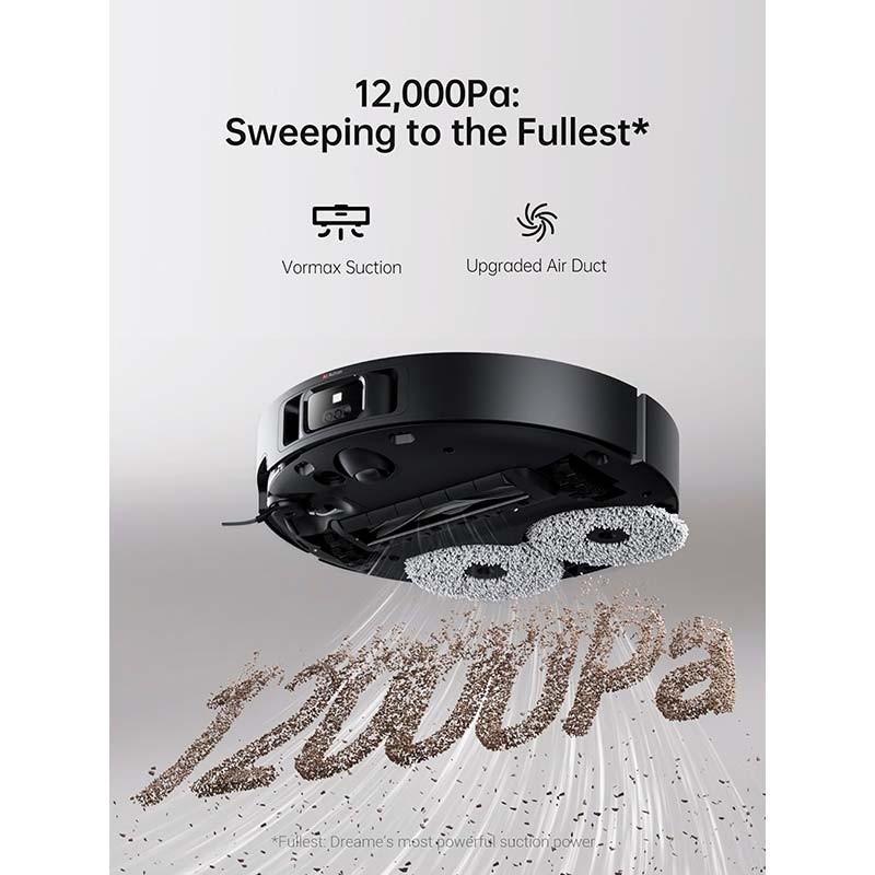 potência de sucção do Aspirador Dreame X40 Ultra Preto