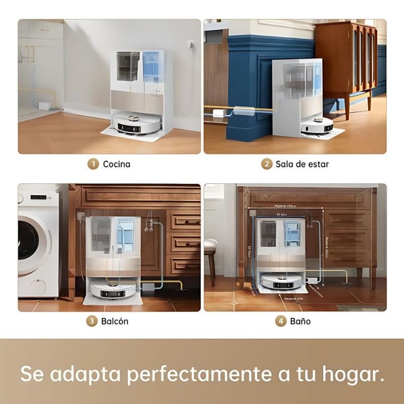 Diferentes ubicaciones de instalación del Kit Dreame RAW4