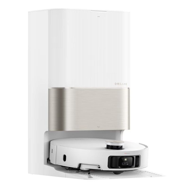Dreame X50 Ultra Complete Blanco - Robot Aspirador imagen lateral izquierdo con base de carga