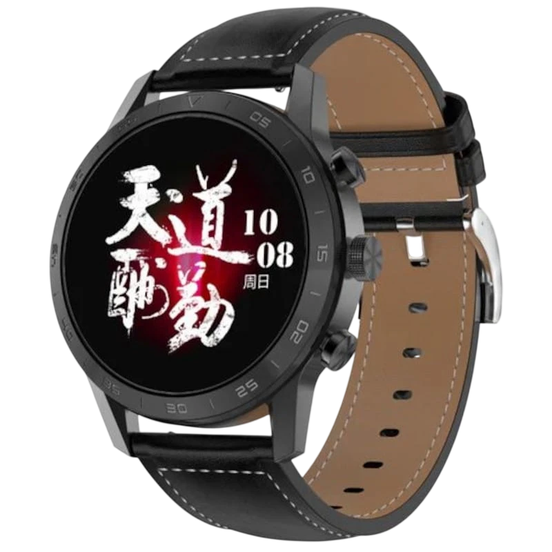 DT NO.1 DT70 Correa Cuero Negro - Reloj inteligente