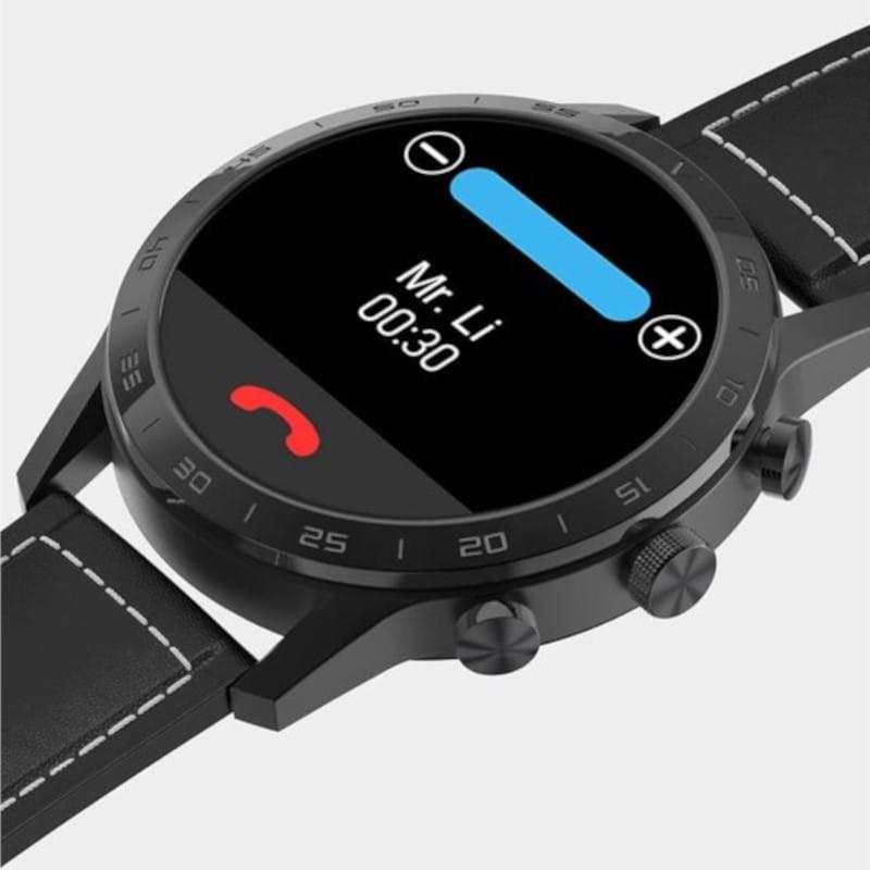 Resolución HD de DT NO.1 DT70 Correa Cuero Negro - Reloj inteligente
