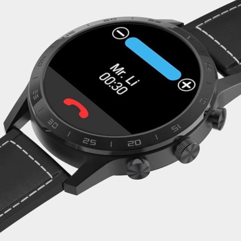 Resolución HD de DT NO.1 DT70 Correa Metálica Negra - Reloj inteligente