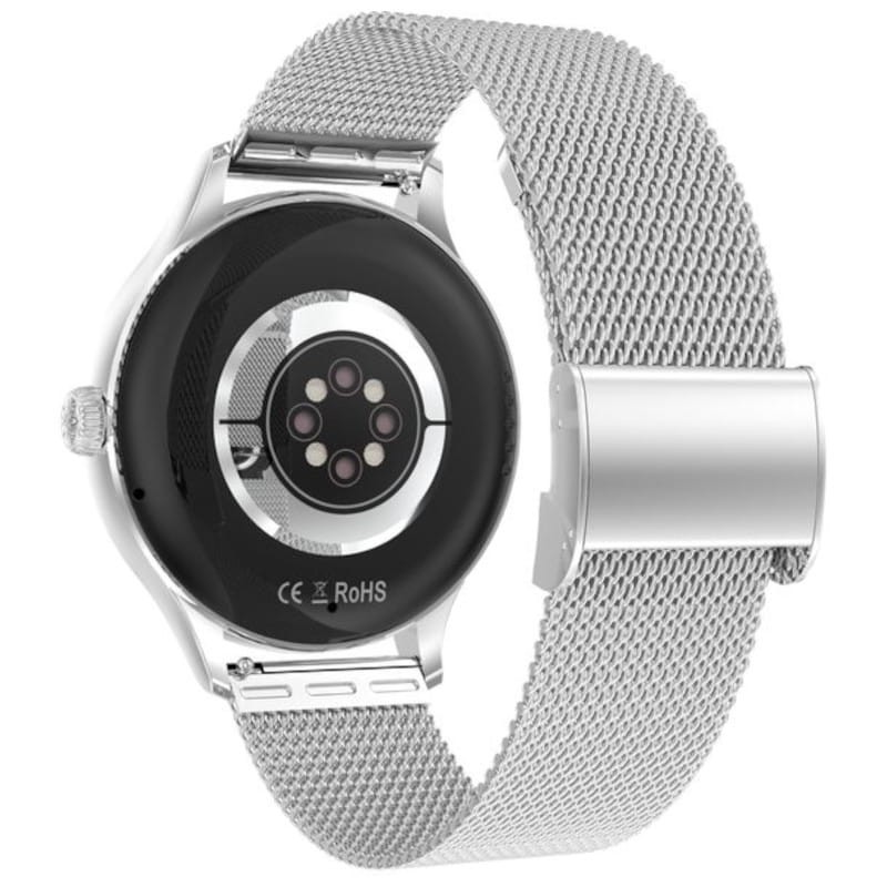 Arrière de DT NO.1 DT Diamond Argent avec bracelet métallique - Montre intelligente