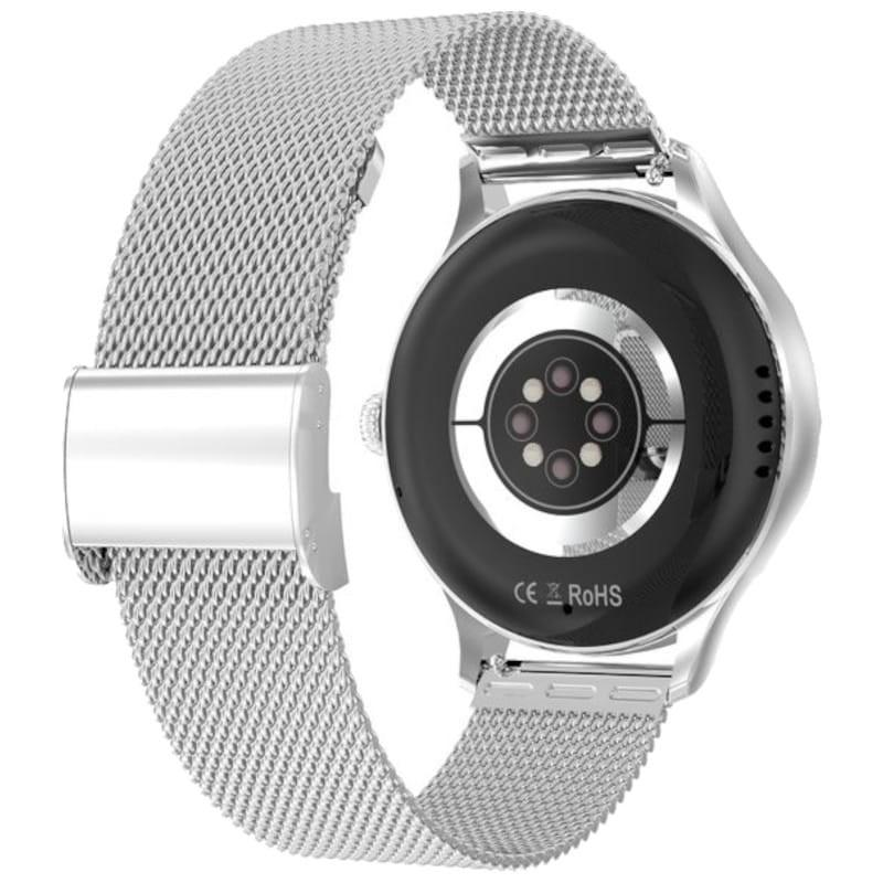 Élégant DT NO.1 DT Diamond Argent avec bracelet métallique - Montre intelligente