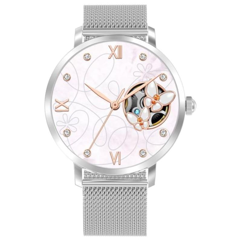 Frontale de DT NO.1 DTS Argent avec bracelet métallique - Montre intelligente