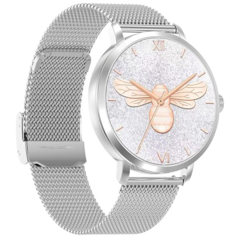 Écran de DT NO.1 DTS Argent avec bracelet métallique - Montre intelligente