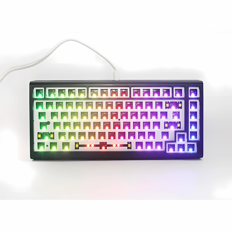 Vista cenital del Teclado retroiluminado Ducky Tinker65 75% RGB Negro