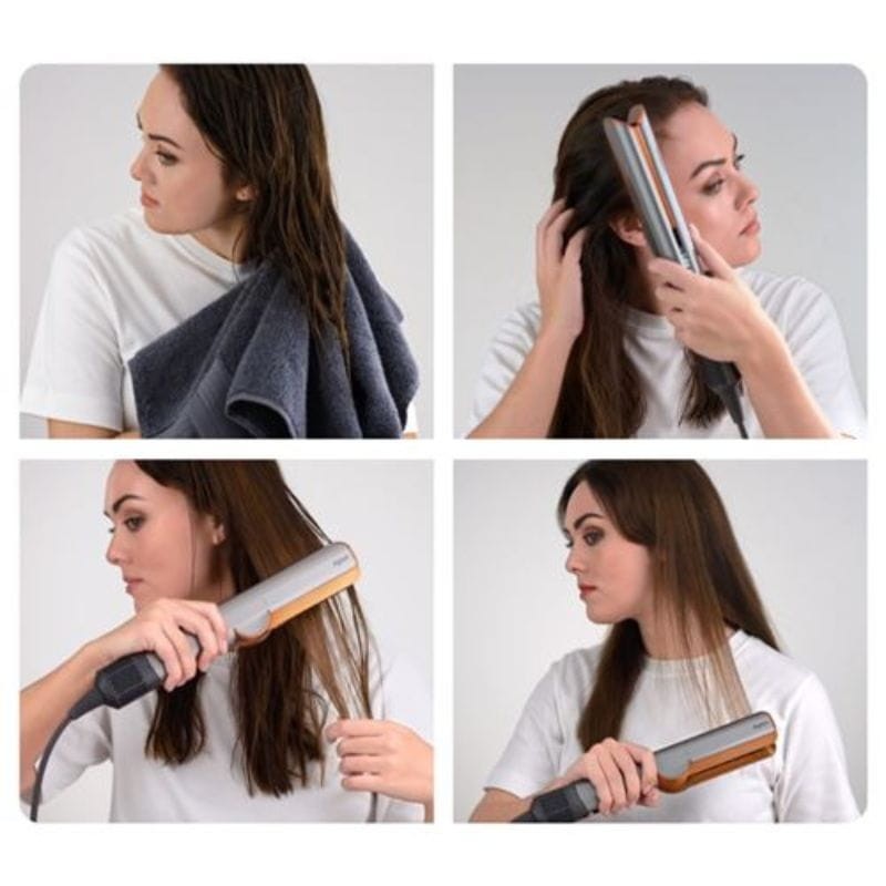 Dyson Airstrait Bronze/ Pink - Alisador de cabelo húmido e seco