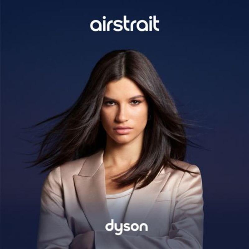Dyson Airstrait Bronze/ Pink - Imagem do resultado do alisador de cabelo