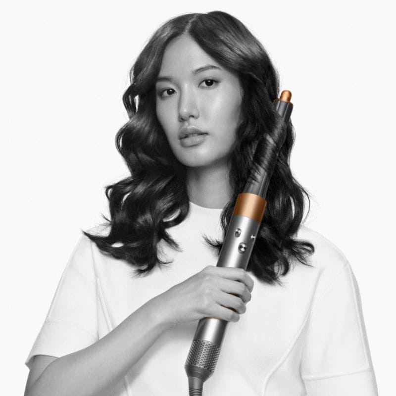 Dyson Airwrap Complete Long Diffuse Cobre, Níquel - Moldeador Multifunción imagen rizando