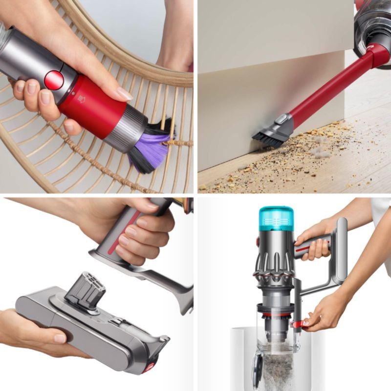 Vista múltiple de la aspiradora Dyson V12 Origin Níquel