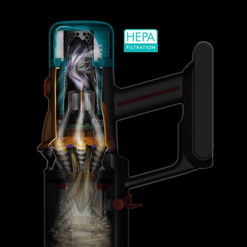 Aspiradora Dyson V12 Origin Níquel con filtración HEPA