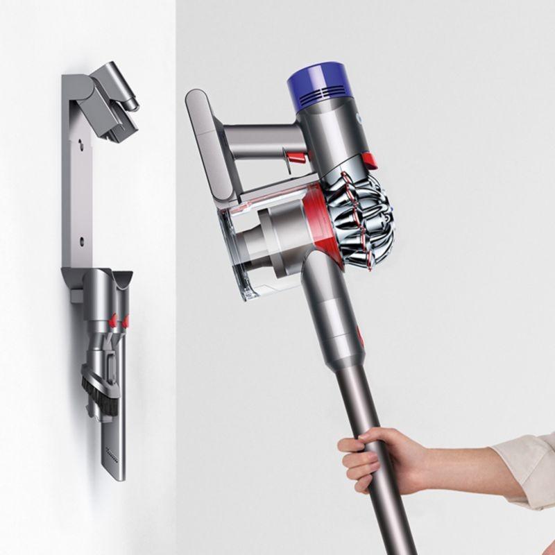Aspirador Dyson V8 Advanced Níquel/Prata com base de carregamento Wall Dok