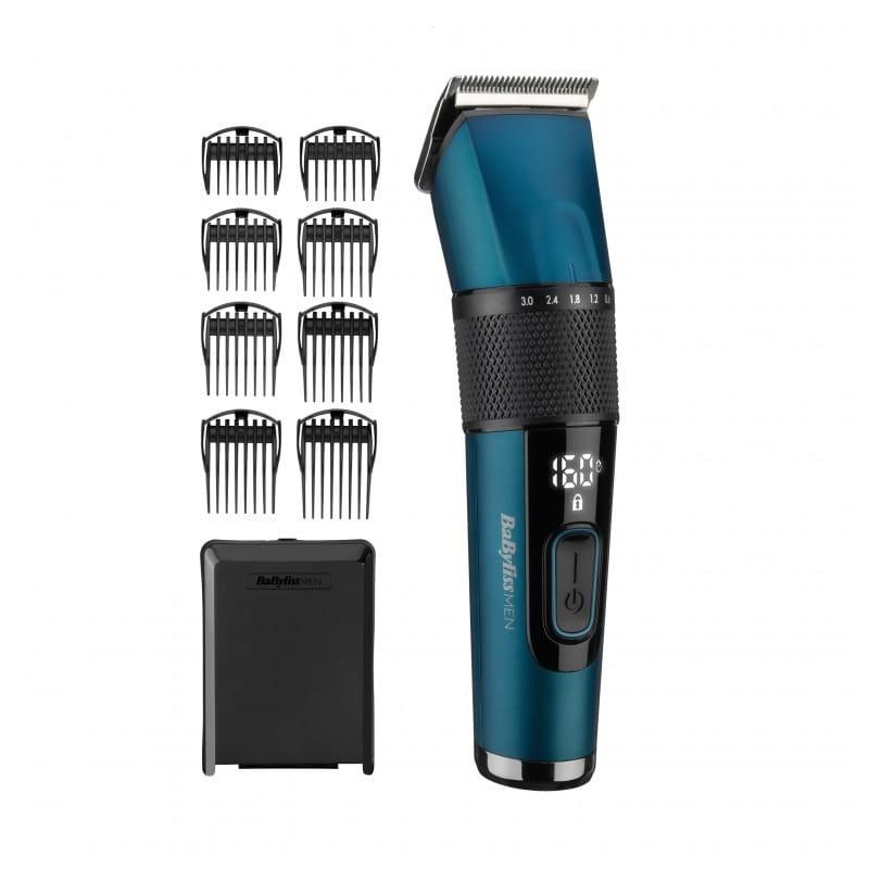 BaByliss Japanese Steel Digital E990E Metallic Blue - Tondeuse à cheveux sans fil image avec peignes