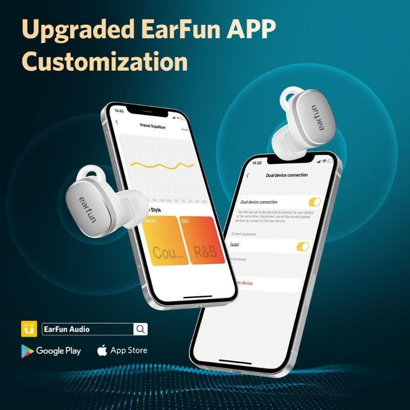 Earfun Free Pro 3 Blanco - Auriculares Bluetooth con APP