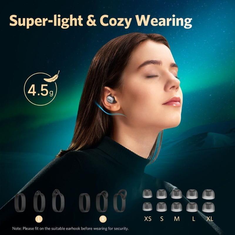 Earfun Free Pro 3 Black - Ecouteurs Bluetooth légers