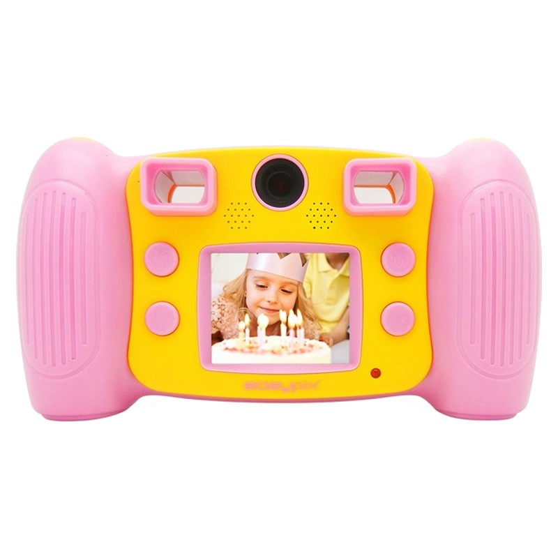 Easypix KiddyPix Mystery Rosa - Cámara para Niños - Color rosa, zona de la pantalla, 2 pulgadas