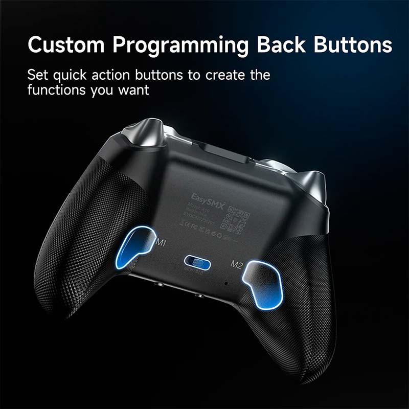 EasySMX X10 Argenté - boutons programmables arrière