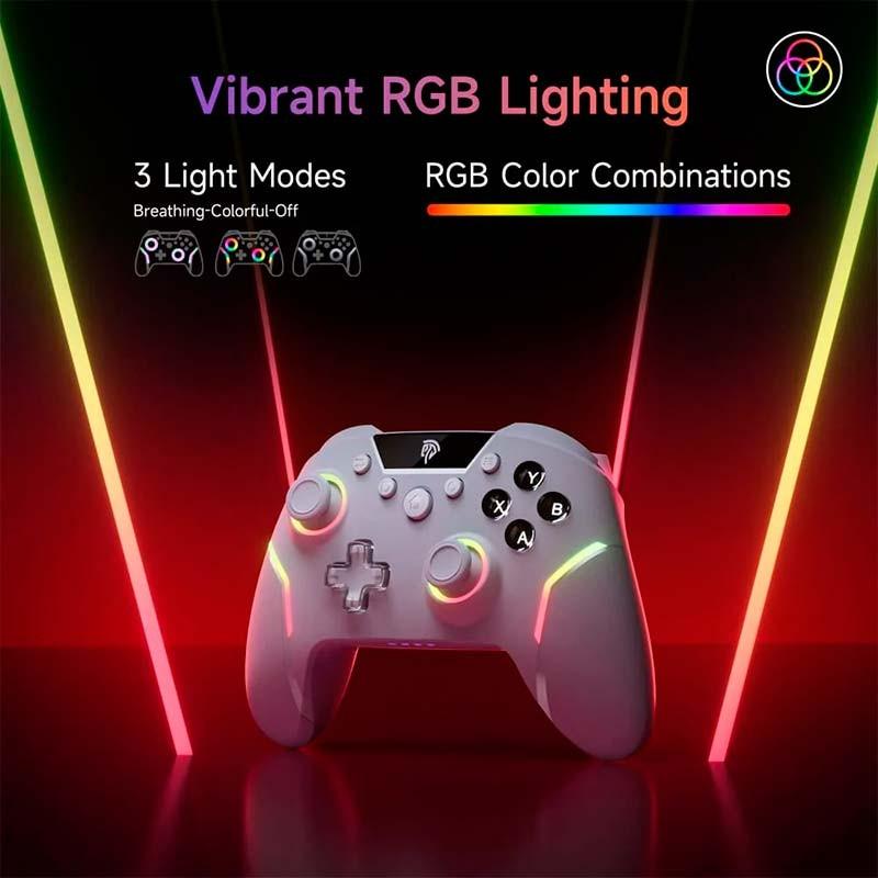 Gamepad EasySMX X20 - luz LED RGB