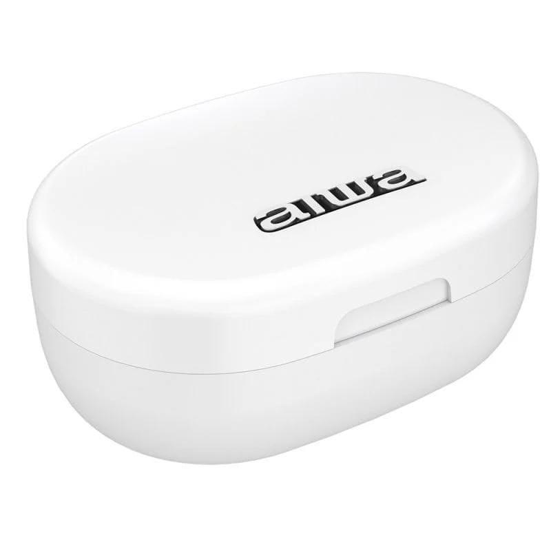 Aiwa EBTW-150 TWS White - Casque Bluetooth dans un étui de chargement 