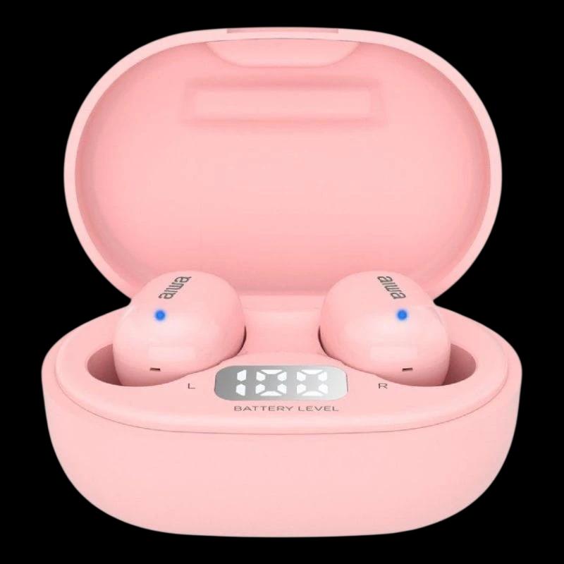 Aiwa EBTW-150 TWS Rose - Ecouteurs Bluetooth