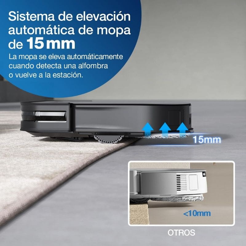 Ecovacs Deebot X2 OMNI 0,42 L Negro - Robot aspirador elevación 15 mm