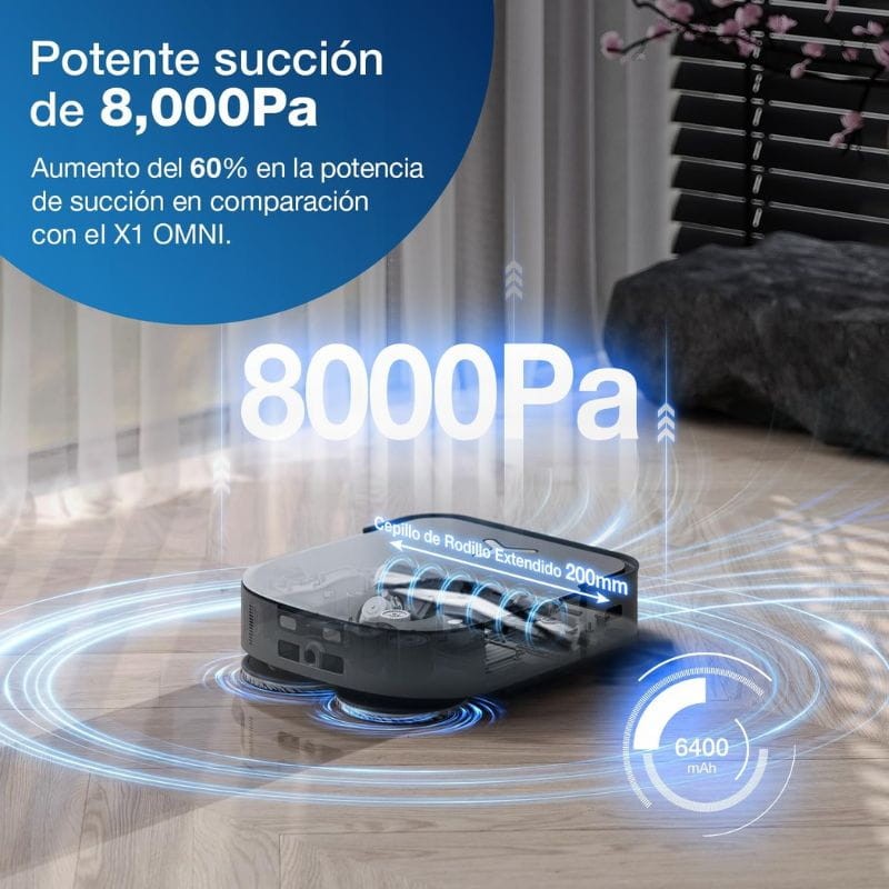 Ecovacs Deebot X2 OMNI 0,42 L Negro - Robot aspirador potencia de aspiración