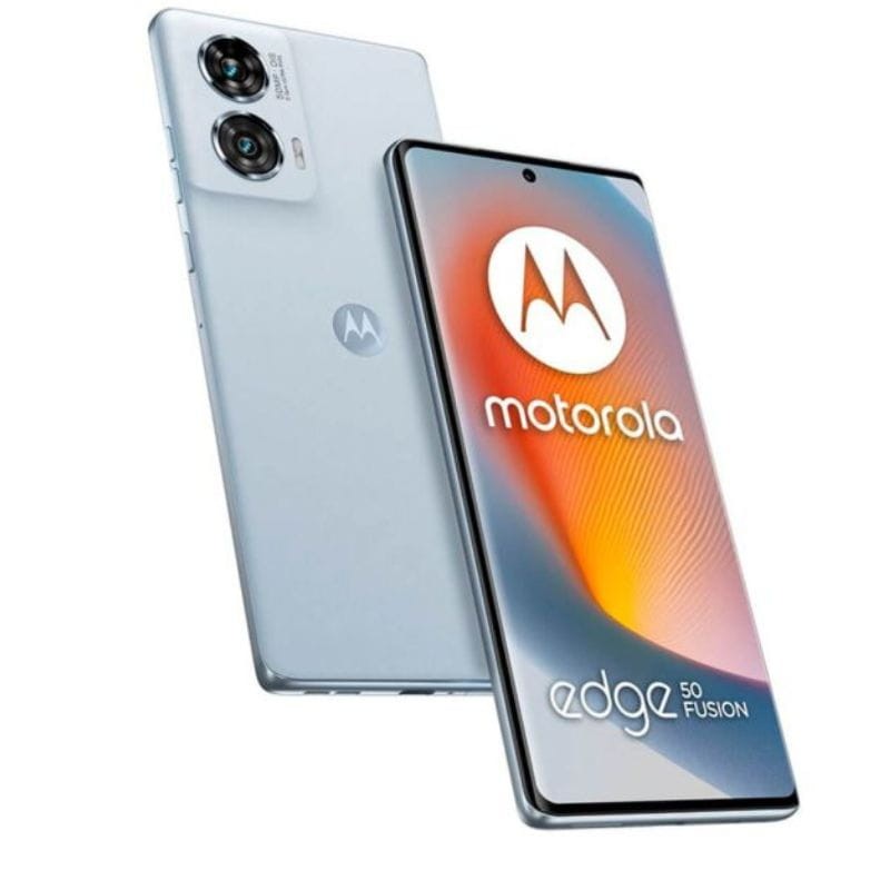 Motorola Edge 50 Fusion 5G 12 Go/256 Go Bleu guimauve - Téléphone portable Vue avant et arrière