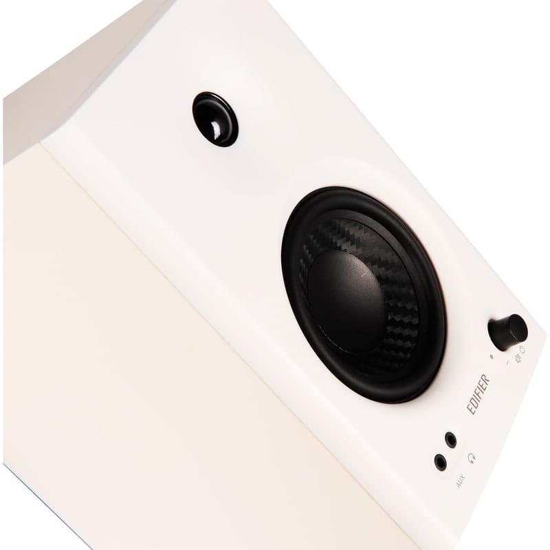 Edifier MR4 21W Blanco - Altavoces activos monitores de estudio vista lateral izquierda