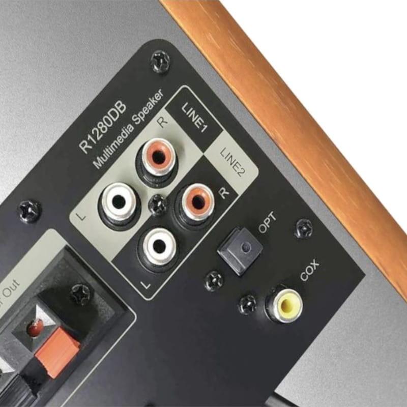 Conexiones de Edifier R1280DB 42 W Bluetooth Marrón - Altavoz Bluetooth