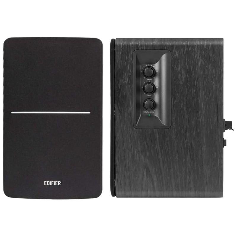 Edifier R1280DBs 42W Bluetooth Negro - Sistema de altavoces activos Vista Frontal y Lateral