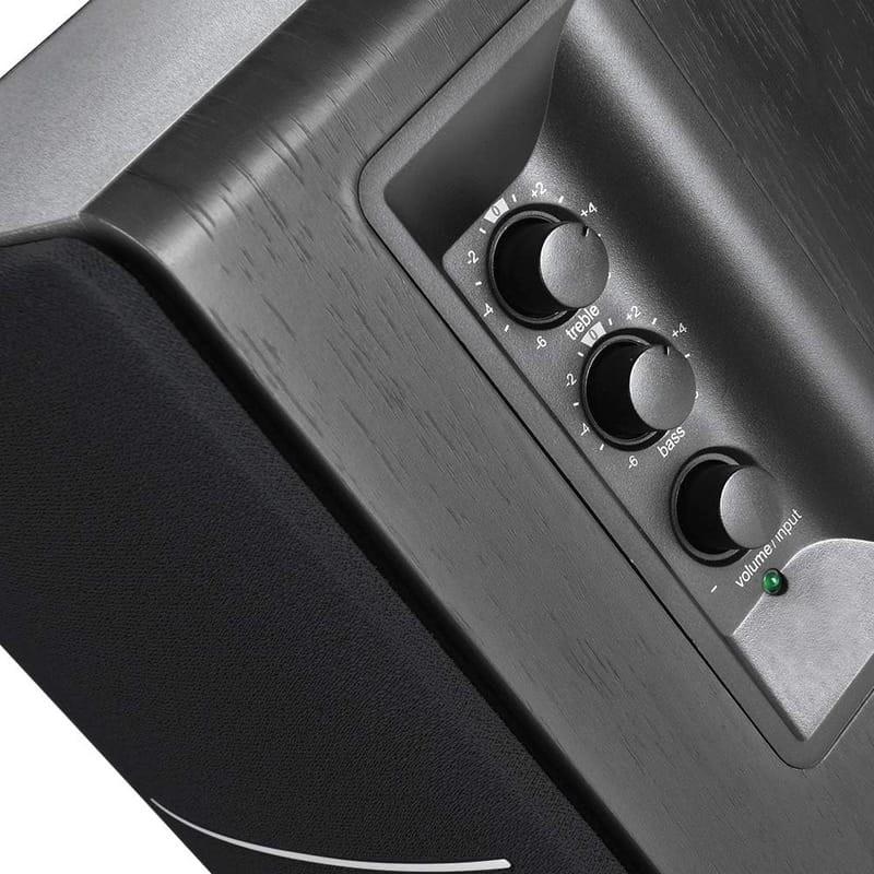 Edifier R1280DBs 42W Bluetooth Negro - Sistema de altavoces activos Vista lateral de los botones