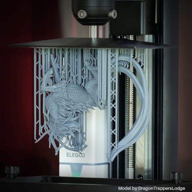 Adaptable ELEGOO 8K Resina Estándar Color Gris Para Impresoras 3D de Resina LCD - 1KG