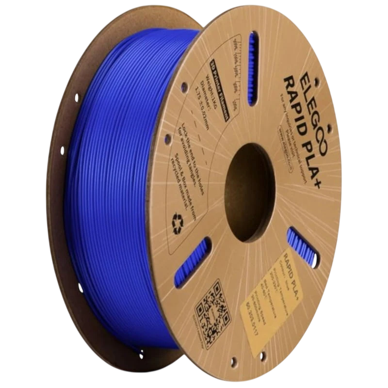 Filamento ELEGOO Rapid PLA + (PLUS) - 1,75mm - Impressão a alta velocidade até 600mm/s - Bobine de 1kg Cor Azul - Compatível com impressoras 3D FDM