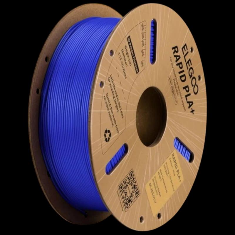 Filamento ELEGOO Rapid PLA + (PLUS) - 1,75mm - Impressão a alta velocidade até 600mm/s - Bobine de 1kg Cor Azul - Compatível com impressoras 3D FDM