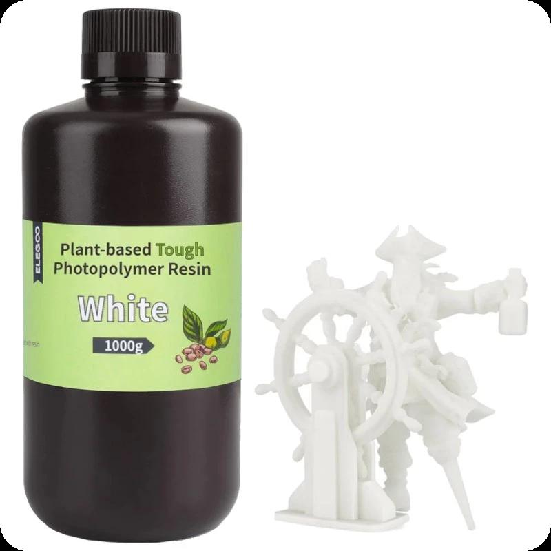 Elegoo Plant Based Résine Couleur Blanc pour imprimantes 3D à base de résine LCD - 1KG