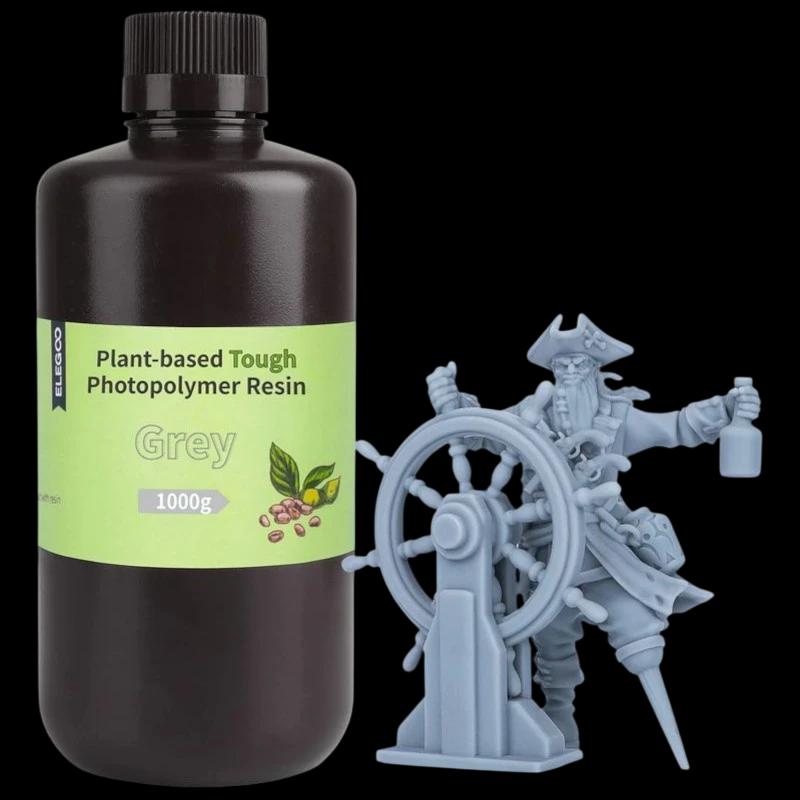 Elegoo Plant Based Résine Couleur Grise pour imprimantes 3D à base de résine LCD - 1KG
