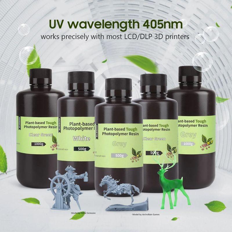 Couleurs de Elegoo Plant Based Résine Couleur Grise pour imprimantes 3D à base de résine LCD - 1KG